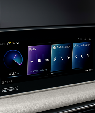 Mahindra XUV700 dashboard with touchscreen and modern features